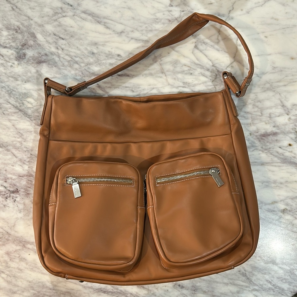 Perlina Brown Handbag.  Size 15”x12”